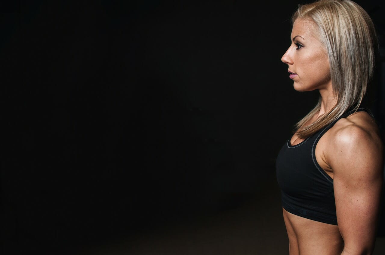 training, side face, muscles